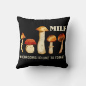 かきのこ飼料に入れたいミルフおもしろいきのこ クッション (裏面)