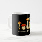 かきのこ飼料に入れたいミルフおもしろいきのこ コーヒーマグカップ (正面左)