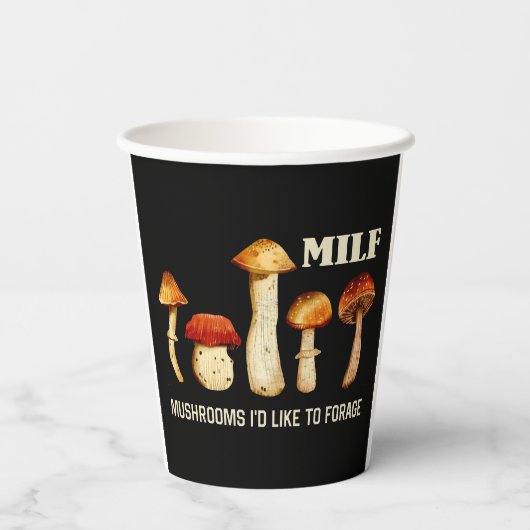 かきのこ飼料に入れたいミルフおもしろいきのこ 紙コップ (裏面)