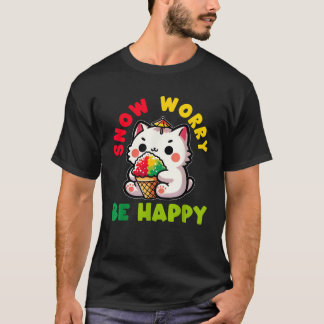 かき氷 猫 ダジャレ 面白い ハワイアン シェイブアイス Tシャツ
