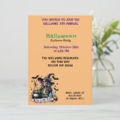 かき混ぜるポットハローウィンパーティ 招待状 (スタンド正面)