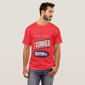 かき立てられた潤滑油のフェイクなヴィンテージのティー Tシャツ (正面フル)