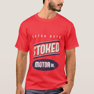 かき立てられた潤滑油のフェイクなヴィンテージのティー Tシャツ