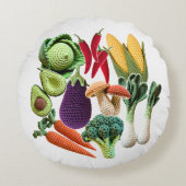 かぎカラフル針状野菜きのこ食品の製菓方法 ラウンドクッション (正面)