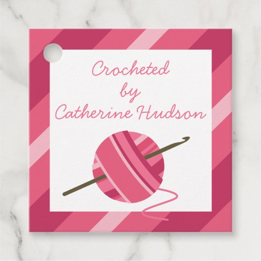 かぎ糸のギフトまパーソナライズされたたはメッセージカード フェイバータグ (正面)