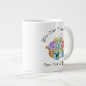 かぎ糸パーソナライズされた ジャンボコーヒーマグカップ (正面右)