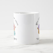 かぎ糸パーソナライズされた ジャンボコーヒーマグカップ (正面)