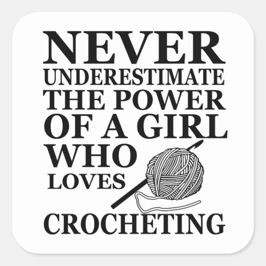 かぎ編おもしろいみ引用文の贈り物 スクエアシール (正面)