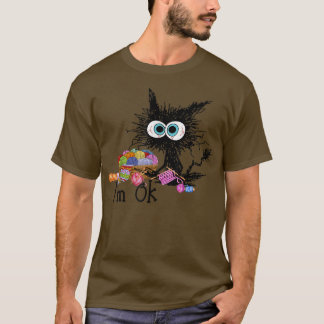 かぎ編みと編み物Im Okおかしな猫かぎ編みニット Tシャツ
