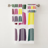 かぎ編みカラフル編み糸パターンかぎ編み バスタオルセット (インサイチュ)