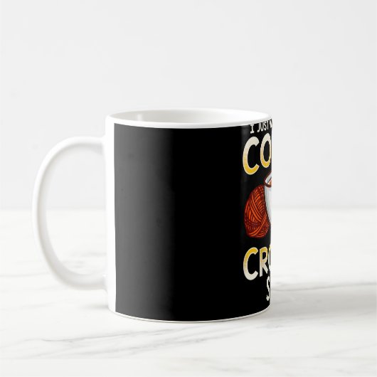 かぎ編みコーヒーと恋人のニットTシャツ コーヒーマグカップ (左)