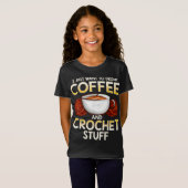 かぎ編みコーヒーと恋人のニットTシャツ Tシャツ (正面フル)