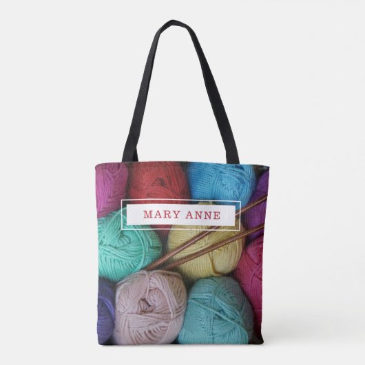 かぎ編み編み糸パーソナライズされた計画 トートバッグ (裏面)