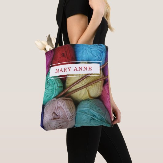 かぎ編み編み糸パーソナライズされた計画 トートバッグ (クローズアップ)