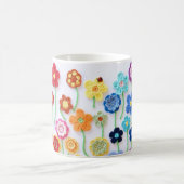 かぎ編み花マグ コーヒーマグカップ (中央)