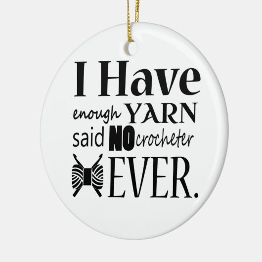 かぎ編み・糸の工芸品が不十分 セラミックオーナメント (左)