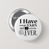 かぎ編み・糸の工芸品が不十分 缶バッジ (正面&裏面)