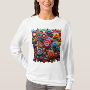 かぎ芸術的針花 Tシャツ