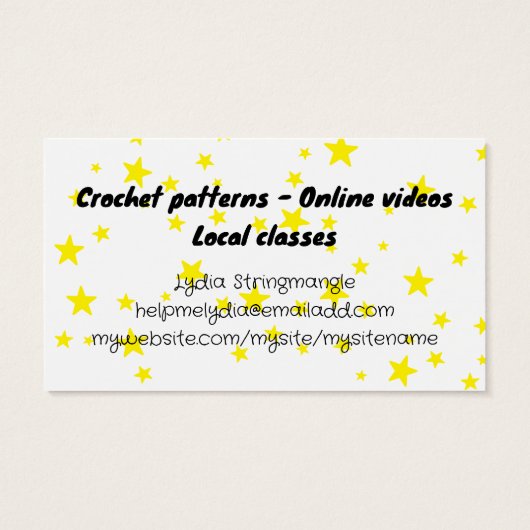 かぎ針かわいい動物魔法妖精の糸の工芸品 (裏面)