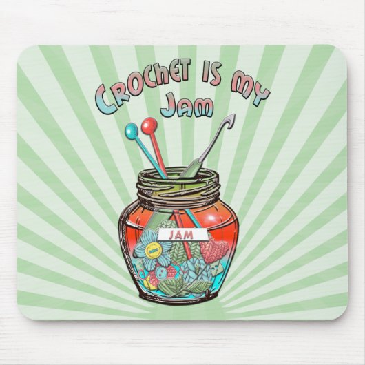 「かぎ針が僕の窮地だ」 マウスパッド (正面)