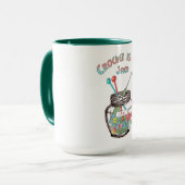 「かぎ針が僕の窮地だ」 マグカップ (正面左)