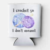 「かぎ針で切って解かないおもしろい」 缶クーラー (正面)