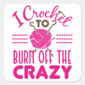 かぎ針で時計を切熱狂するるおもしろい スクエアシール (正面)