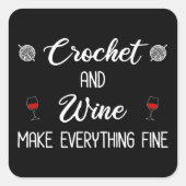 かぎ針とワインで全てを素晴らし作る スクエアシール (正面)