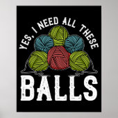 かぎ針と編み物糸かぎ糸編み物日 ポスター (正面)