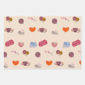 かぎ針の恋人の糸のボールとかぎ針 ラッピングペーパーシート (正面3)