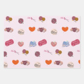 かぎ針の恋人の糸のボールとかぎ針 ラッピングペーパーシート (正面)