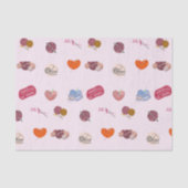 かぎ針の恋人の糸のボールとかぎ針 薄葉紙 (正面)