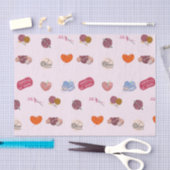 かぎ針の恋人の糸のボールとかぎ針 薄葉紙 (クラフト)