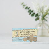 かぎ針の手引き糸はみすぼらしいシック 名刺 (スタンド正面)