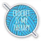 かぎ針は私のセラピー シール (正面)
