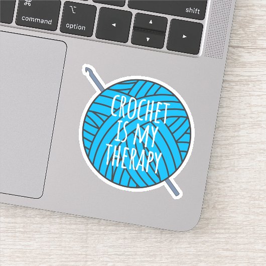 かぎ針は私のセラピー シール (詳細)