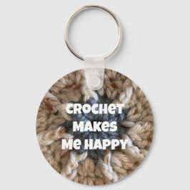 かぎ針は私を幸せなクラフター手作り糸 キーホルダー