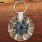 かぎ針は私を幸せなクラフター手作り糸 キーホルダー (裏面)