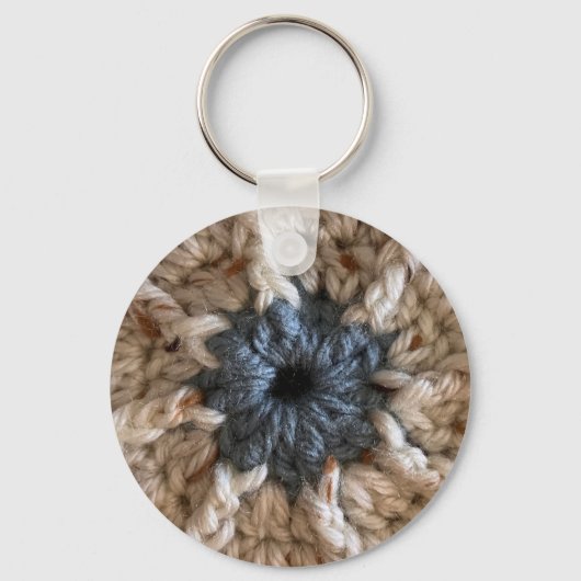 かぎ針は私を幸せなクラフター手作り糸 キーホルダー (裏面)