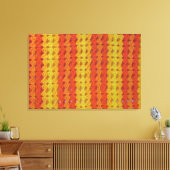 かぎ針パターン – オレンジ色の貝殻 キャンバスプリント (インサイチュ (リビング))