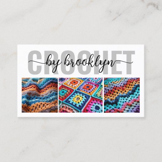 かぎ針写真 名刺 (正面)