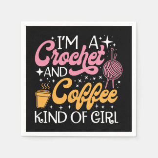 かぎ針及びコーヒー スタンダードカクテルナプキン