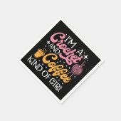 かぎ針及びコーヒー スタンダードカクテルナプキン (角)