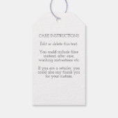 かぎ針及び糸ハート手作りラヴ ギフトタグ (裏面)