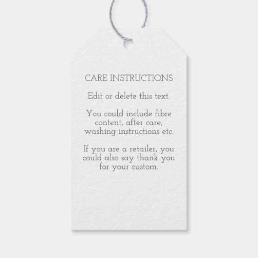 かぎ針及び糸ハート手作りラヴ ギフトタグ (裏面)