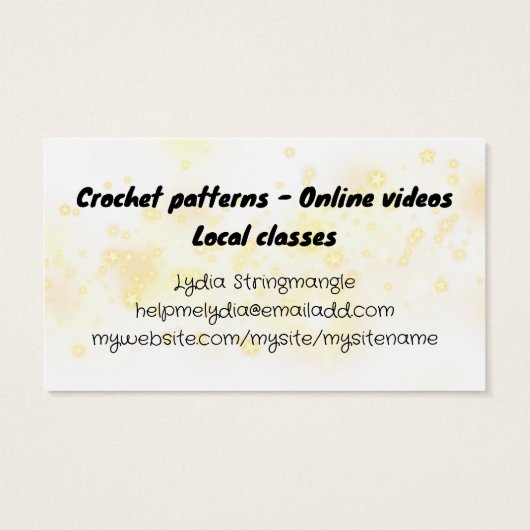 かぎ針妖精かわいい動物の小妖精や小人糸工芸品 (裏面)