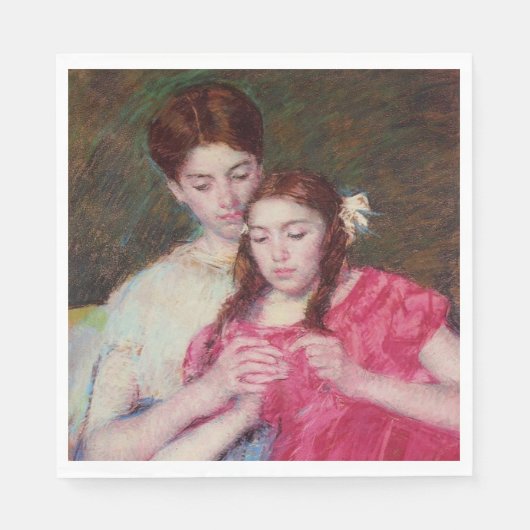 かぎ針師のレッスン(姉妹2人) スタンダードランチョンナプキン (正面)