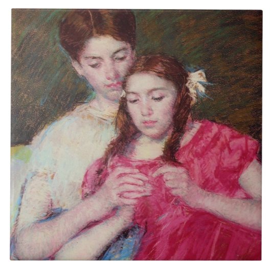 かぎ針師のレッスン（姉妹2人） タイル (正面)