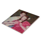 かぎ針師のレッスン（姉妹2人） タイル (側面)