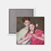 かぎ針師のレッスン（姉妹2人） マグネット (正面/裏面)